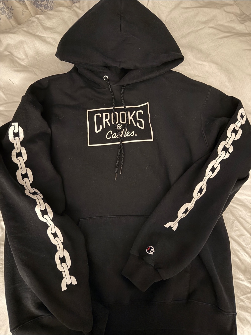 Crooks & Castles x Champion Cuban Link / Chain Sleeve hoodie Men’s Large